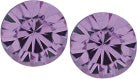 Austrian Crystal Diamond-shape Stud Earrings in Violet Purple. Available in Three Sizes Sterling Silver Earwires