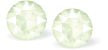 Austrian Crystal Diamond-shape Stud Earrings in Powder Green, 6mm in size with Sterling Silver Earwires