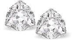 Austrian Crystal Trilliant Triangular Stud Earrings in Clear Crystal with Sterling Silver Earwires
