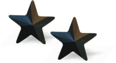 Austrian Crystal Star Stud Earrings in Jet Black with Sterling Silver Earwires