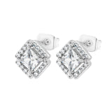 Byzantium Collection Crystal Square Stud Earrings