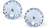 Austrian Crystal Round Eclipse Stud Earrings in Clear Crystal Available in Three sizes with Sterling Silver Earwires