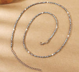 Fully Beaded Necklace 18" Chain Hypoallergenic: Nickel, Lead and Cadmium Free 