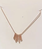 Rose Gold Coloured Multi Drop Necklace, with 18
