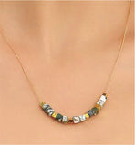Bohemian Necklace with Golden Titanium Steel Chain