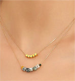 Bohemian Multi Layered Necklace with Golden Titanium Steel Chain