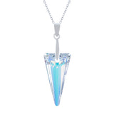 Austrian Crystal Spike Necklace in Aurora Borealis with a choice of chains