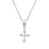 Mini Crystal Cross Necklace with a choice of chains