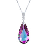 Austrian Crystal Classic Pendant Necklace in Vitrail Light, with a choice of chains