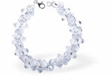 Austrian Crystal Bicon Bracelet in Clear Crystal, Multi-faceted 