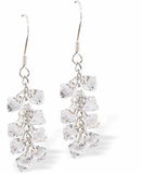 Austrian Crystal Bicon Drop Earrings in Clear Crystal, Multi-faceted