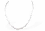Elegant Austrian Crystal  Necklace in Crisp Clear Crystal With Bicon Crystals