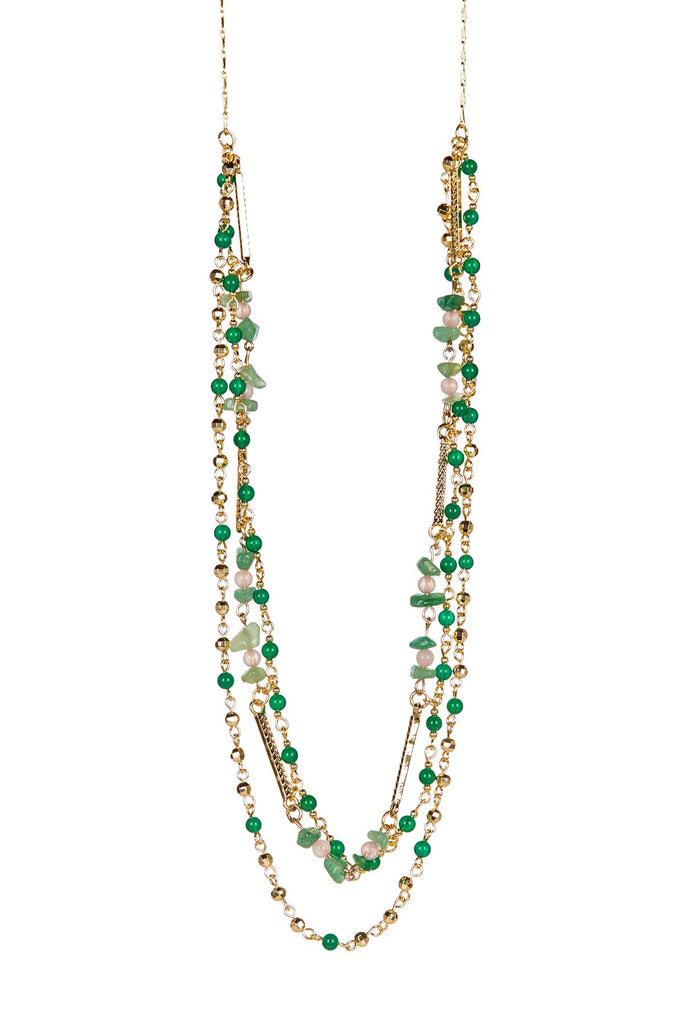 Bohemian Multi-Gemstone Beaded Pendant Necklace - Boho Mood | NOVICA