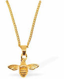 Bright Gold Plated Gorgeous Cute Bee Necklace by Byzantium.