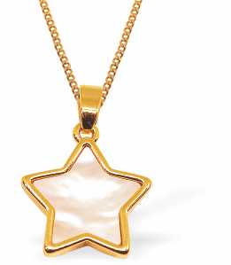 Gold Plated Shell Embossed Star Necklace