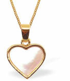 Bright Gold Plated Gorgeous Shell Embosssed Little Heart Necklace by Byzantium.