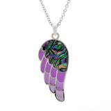 Paua Shell Angel Wing Necklace, Large