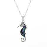 Paua Shell Sea Horse Necklace