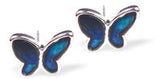 Paua Shell Mini Butterfly Earrings
