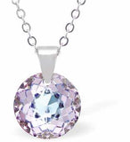 Austrian Crystal Multi Faceted Round Necklace in Vitrail Light with a choice of Chains