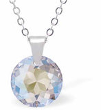 Austrian Crystal Multi Faceted Round Necklace in Clear Crystal Shimmer with a choice of Chains