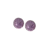 Austrian Crystal Round Raindrop Stud Earrings in Violet Purple, Sterling Silver Earwires