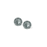 Austrian Crystal Diamond-shape Stud Earrings in Black Diamond, 6mm in size with Sterling Silver Earwires