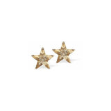 Austrian Crystal Star Studs in Golden Shadow with Sterling Silver Earwires