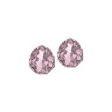Austrian Crystal Majestic Fancy Stone Stud Earrings in Light Rose Pink, in 2 sizes with Sterling Silver Earwires
