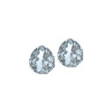 Austrian Crystal Majestic Fancy Stone Stud Earrings in Aquamarine BLue, in 2 sizes with Sterling Silver Earwires