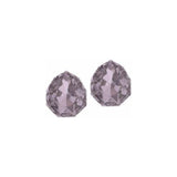 Austrian Crystal Majestic Fancy Stone Stud Earrings Colour: Amethyst Purple Triangular design Sterling Silver Earwires 8x7mm and 10x9mmin size Delivered in a soft, black, velveteen pouch