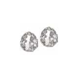Austrian Crystal Majestic Fancy Stone Stud Earrings in Clear Crystal, in 2 sizes with Sterling Silver Earwires