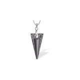 Austrian Crystal Spike Necklace in Black Silver Night with a choice of chains