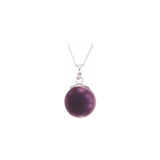 Austrian Crystal Pearl Necklace in Elderberry Purple, with a choice of chains