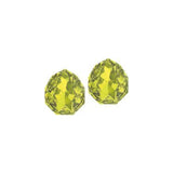 Austrian Crystal Majestic Fancy Stone Stud Earrings in Citrus Green with Sterling Silver Earwires