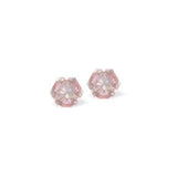 Austrian Crystal Kaleidoscope Hexagon Stud Earrings in Dusty Pink DeLite, Sterling Silver Earwires