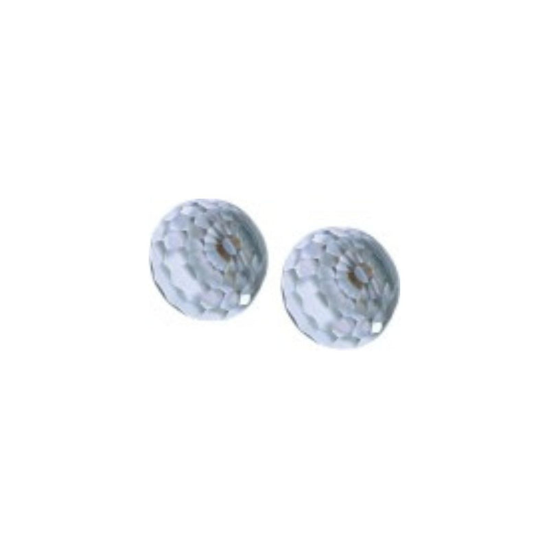 Austrian Crystal Round Raindrop Stud Earrings in Two Sizes, Clear Crystal, Sterling Silver Earwires