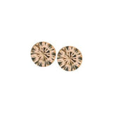 Austrian Crystal Diamond-shape Stud Earrings in Light Pinky Peach with Sterling Silver Earwires.