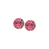 Austrian Crystal Diamond-style Stud Earrings in Rose Pink, in 4 sizes with Serling Silver Earwires