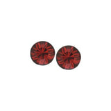 Austrian Crystal Diamond-shape Stud Earrings in Siam Red, in 3 sizes with Sterling Silver Earwires