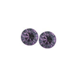 Austrian Crystal Diamond-shape Stud Earrings in Tanzanite Purple, in 4 sizes with Sterling Silver Earwires