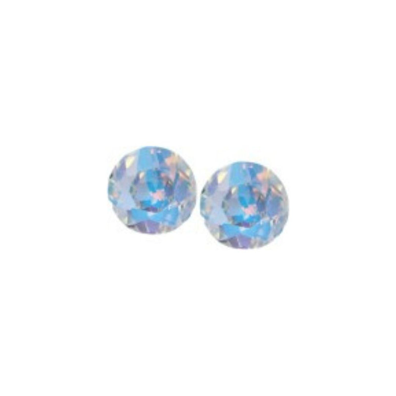 Austrian Crystal Diamond-shape Stud Earrings in Aurora Borealis. Available in a choice of 5 Sizes.