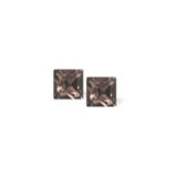 Austrian Crystal Xillion Square Stud Earrings in Black Diamond, 6mm in size with Sterling Silver Earwires