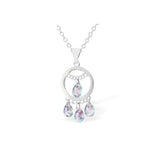 Crystal Dream Catcher Necklace, Rhodium Plated with a choice of chains