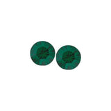 Austrian Crystal Diamond-shape Stud Earrings in Emerald Green, Available in 4 Sizes with Sterling Silver Earwires.