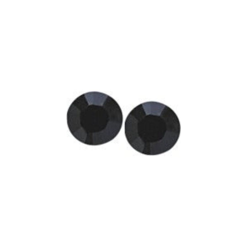 Austrian Crystal Diamond-shape Stud Earrings in Jet Black, Available in 3 sizes with Sterling Silver Earwires