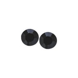 Austrian Crystal Diamond-shape Stud Earrings in Jet Black, Available in 3 sizes with Sterling Silver Earwires