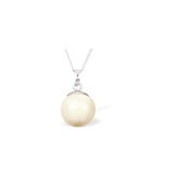 Austrian Crystal Pearl Necklace in Light Creamrose with a choice of Chain.