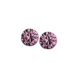 Austrian Crystal Diamond-shape Stud Earrings in Light Amethyst Pink with Sterling Silver Earwires.